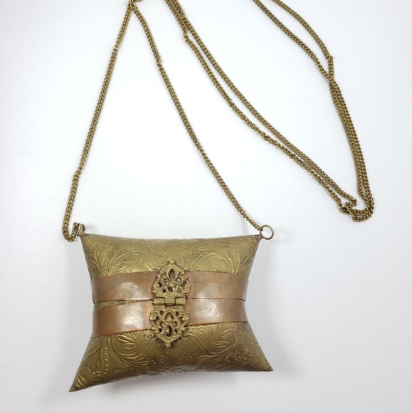 Handbags - Brass handmade pillow purse